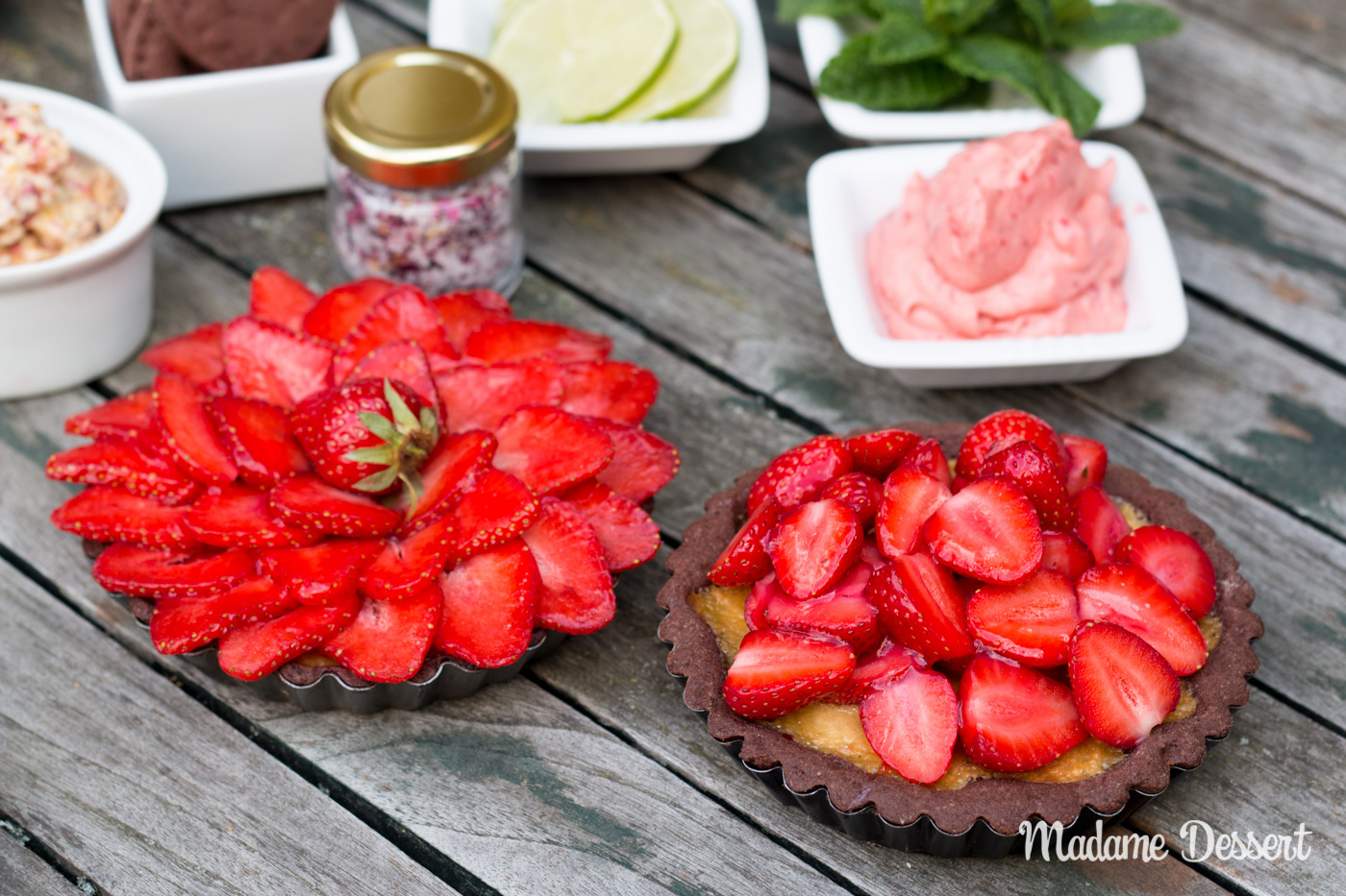 Erdbeer-Schokoladen-Tartelettes | Madame Dessert