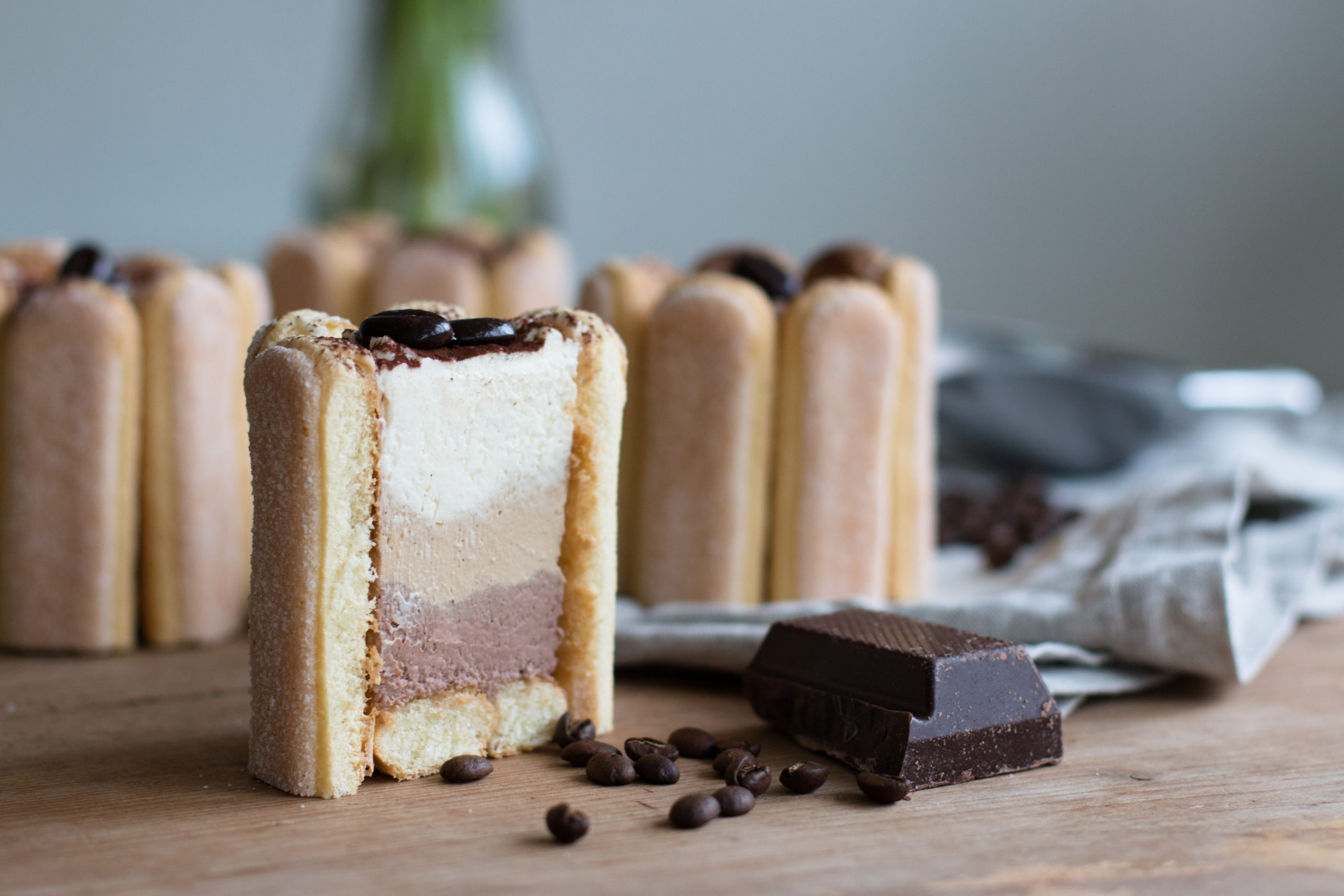 Tiramisu Törtchen mit Vanille-, Espresso- &amp; Schokoladen-Creme