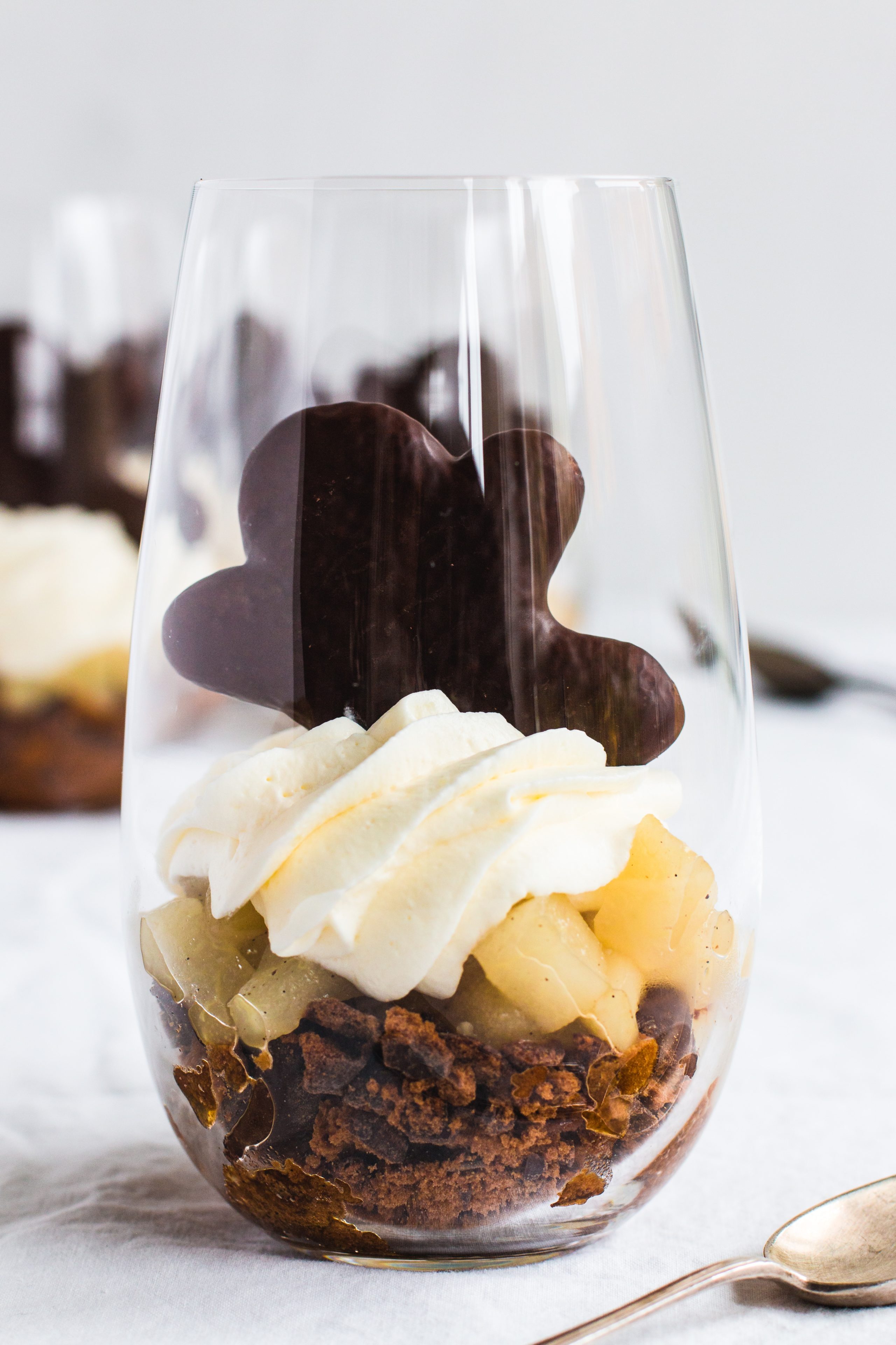 Weihnachtliches Schoko Lebkuchen Dessert im Glas Madame