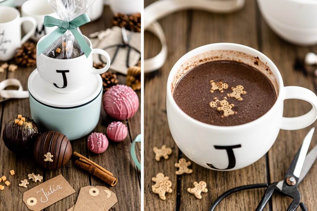 Bombes de chocolat chaud bricolage avec poudre de chocolat à boire |  Tombola Madame Dessert