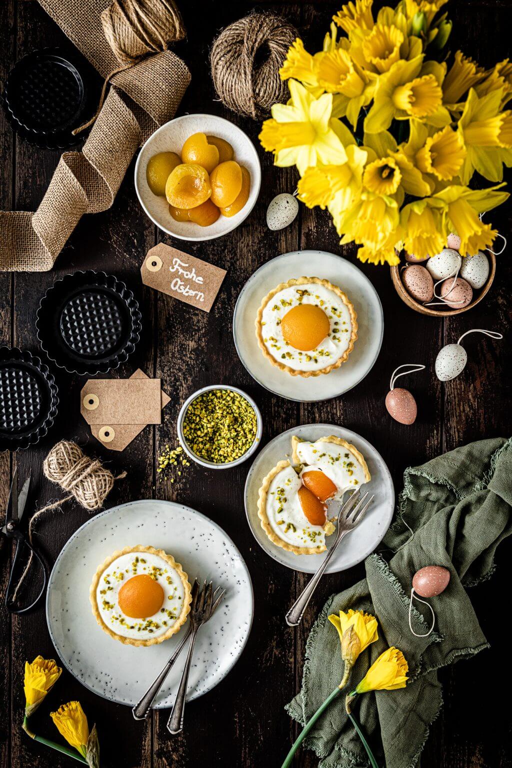 Tartelettes aux œufs frits sucrés Recette de Pâques pour Pâques |  dame dessert